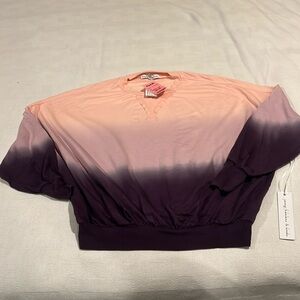 Young Fabulous and Broke pink/ purple long sleeve tee